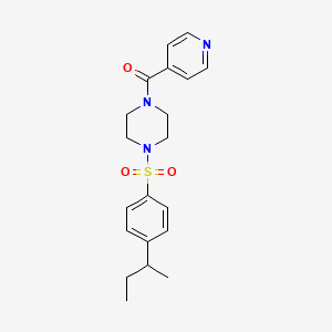 (4-{[4-(SEC-BUTYL)PHENYL]SULFONYL}PIPERAZINO)(4-PYRIDYL)METHANONE