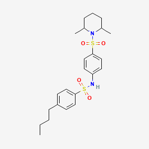 4-butyl-N-{4-[(2,6-dimethylpiperidin-1-yl)sulfonyl]phenyl}benzenesulfonamide