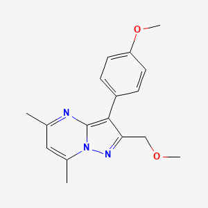 2-(methoxymethyl)-3-(4-methoxyphenyl)-5,7-dimethylpyrazolo[1,5-a]pyrimidine