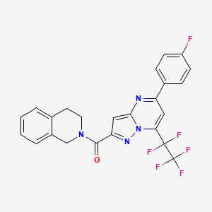 3,4-DIHYDRO-2(1H)-ISOQUINOLINYL[5-(4-FLUOROPHENYL)-7-(1,1,2,2,2-PENTAFLUOROETHYL)PYRAZOLO[1,5-A]PYRIMIDIN-2-YL]METHANONE