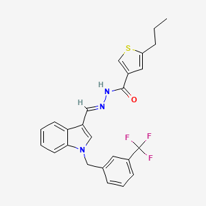 5-propyl-N'-({1-[3-(trifluoromethyl)benzyl]-1H-indol-3-yl}methylene)-3-thiophenecarbohydrazide