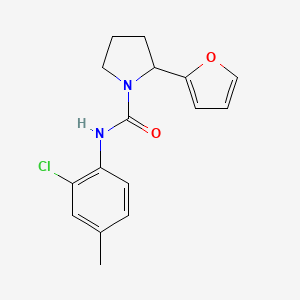 molecular formula C16H17ClN2O2 B4799928 N-(2-chloro-4-methylphenyl)-2-(2-furyl)-1-pyrrolidinecarboxamide 