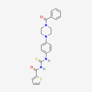 N-({[4-(4-benzoyl-1-piperazinyl)phenyl]amino}carbonothioyl)-2-thiophenecarboxamide