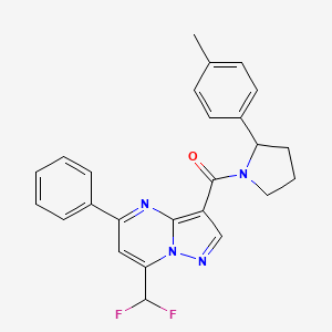 7-(difluoromethyl)-3-{[2-(4-methylphenyl)-1-pyrrolidinyl]carbonyl}-5-phenylpyrazolo[1,5-a]pyrimidine