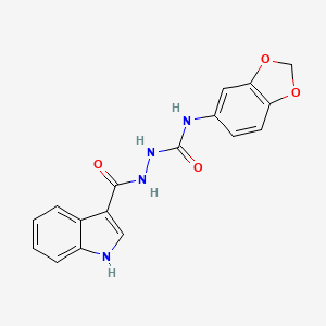 N-1,3-benzodioxol-5-yl-2-(1H-indol-3-ylcarbonyl)hydrazinecarboxamide