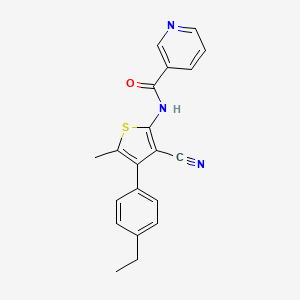 N-[3-cyano-4-(4-ethylphenyl)-5-methylthiophen-2-yl]pyridine-3-carboxamide