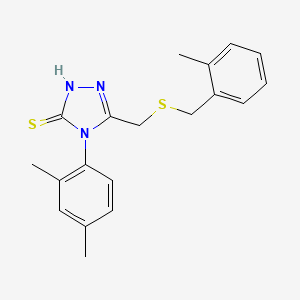 4-(2,4-dimethylphenyl)-5-{[(2-methylbenzyl)thio]methyl}-4H-1,2,4-triazole-3-thiol