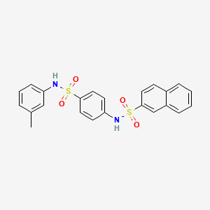 molecular formula C23H20N2O4S2 B4800037 N-(4-{[(3-methylphenyl)amino]sulfonyl}phenyl)-2-naphthalenesulfonamide 