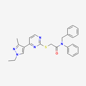 N~1~-BENZYL-2-{[4-(1-ETHYL-3-METHYL-1H-PYRAZOL-4-YL)-2-PYRIMIDINYL]SULFANYL}-N~1~-PHENYLACETAMIDE