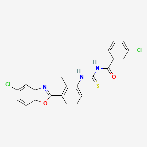 3-[3-(5-CHLORO-1,3-BENZOXAZOL-2-YL)-2-METHYLPHENYL]-1-(3-CHLOROBENZOYL)THIOUREA