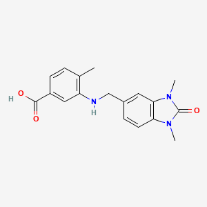 3-{[(1,3-dimethyl-2-oxo-2,3-dihydro-1H-benzimidazol-5-yl)methyl]amino}-4-methylbenzoic acid