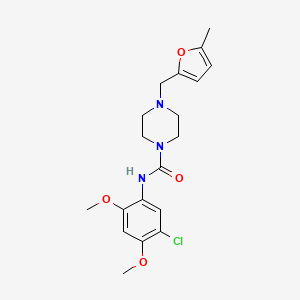 N-(5-chloro-2,4-dimethoxyphenyl)-4-[(5-methyl-2-furyl)methyl]-1-piperazinecarboxamide