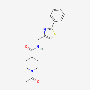 molecular formula C18H21N3O2S B4800070 1-acetyl-N-[(2-phenyl-1,3-thiazol-4-yl)methyl]piperidine-4-carboxamide 