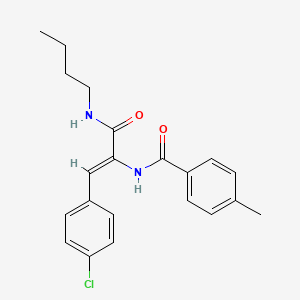 N-[(Z)-3-(butylamino)-1-(4-chlorophenyl)-3-oxoprop-1-en-2-yl]-4-methylbenzamide