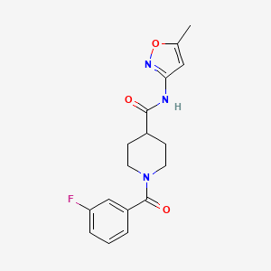 1-(3-fluorobenzoyl)-N-(5-methyl-1,2-oxazol-3-yl)piperidine-4-carboxamide