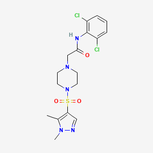 N~1~-(2,6-DICHLOROPHENYL)-2-{4-[(1,5-DIMETHYL-1H-PYRAZOL-4-YL)SULFONYL]PIPERAZINO}ACETAMIDE