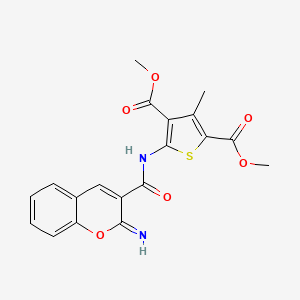 molecular formula C19H16N2O6S B4800148 dimethyl 5-{[(2-imino-2H-chromen-3-yl)carbonyl]amino}-3-methyl-2,4-thiophenedicarboxylate 