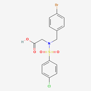 N-(4-bromobenzyl)-N-[(4-chlorophenyl)sulfonyl]glycine