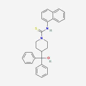 molecular formula C29H28N2OS B4800159 4-[hydroxy(diphenyl)methyl]-N-1-naphthyl-1-piperidinecarbothioamide 