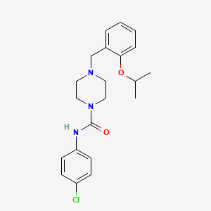 N-(4-CHLOROPHENYL)-4-{[2-(PROPAN-2-YLOXY)PHENYL]METHYL}PIPERAZINE-1-CARBOXAMIDE