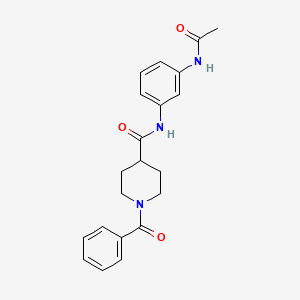 N-[3-(acetylamino)phenyl]-1-benzoyl-4-piperidinecarboxamide