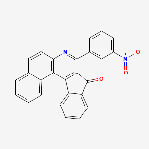 11-(3-Nitrophenyl)-12-azapentacyclo[11.8.0.02,10.03,8.016,21]henicosa-1(13),2(10),3,5,7,11,14,16,18,20-decaen-9-one