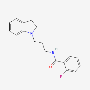 N-[3-(2,3-dihydro-1H-indol-1-yl)propyl]-2-fluorobenzamide