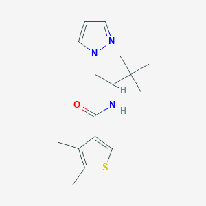 molecular formula C16H23N3OS B4800233 N-[3,3-dimethyl-1-(1H-pyrazol-1-yl)butan-2-yl]-4,5-dimethylthiophene-3-carboxamide 