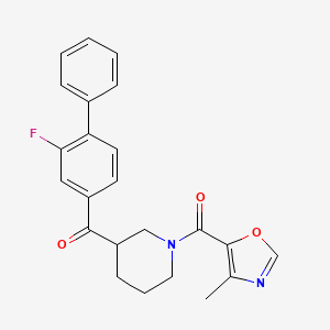 (2-fluoro-4-biphenylyl){1-[(4-methyl-1,3-oxazol-5-yl)carbonyl]-3-piperidinyl}methanone