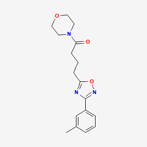 4-[3-(3-methylphenyl)-1,2,4-oxadiazol-5-yl]-1-(morpholin-4-yl)butan-1-one