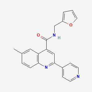 N-[(FURAN-2-YL)METHYL]-6-METHYL-2-(PYRIDIN-4-YL)QUINOLINE-4-CARBOXAMIDE