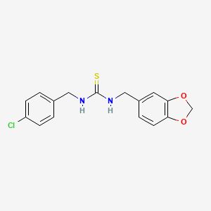 N-(1,3-benzodioxol-5-ylmethyl)-N'-(4-chlorobenzyl)thiourea