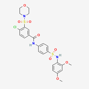 4-chloro-N-(4-{[(2,4-dimethoxyphenyl)amino]sulfonyl}phenyl)-3-(4-morpholinylsulfonyl)benzamide