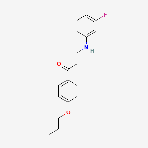 3-(3-Fluoroanilino)-1-(4-propoxyphenyl)propan-1-one