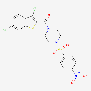 1-[(3,6-dichloro-1-benzothien-2-yl)carbonyl]-4-[(4-nitrophenyl)sulfonyl]piperazine