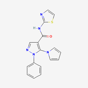 1-phenyl-5-(1H-pyrrol-1-yl)-N-(1,3-thiazol-2-yl)-1H-pyrazole-4-carboxamide