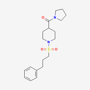 1-[(3-phenylpropyl)sulfonyl]-4-(1-pyrrolidinylcarbonyl)piperidine