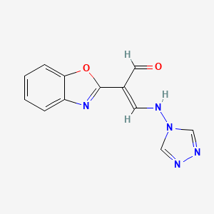 (Z)-2-(1,3-benzoxazol-2-yl)-3-(1,2,4-triazol-4-ylamino)prop-2-enal