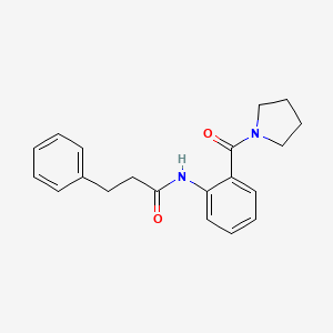 3-phenyl-N-[2-(1-pyrrolidinylcarbonyl)phenyl]propanamide