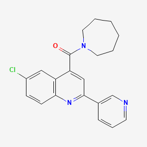 4-(1-azepanylcarbonyl)-6-chloro-2-(3-pyridinyl)quinoline