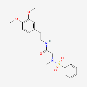 N-[2-(3,4-dimethoxyphenyl)ethyl]-N~2~-methyl-N~2~-(phenylsulfonyl)glycinamide