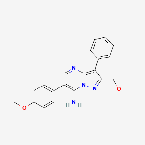 2-(methoxymethyl)-6-(4-methoxyphenyl)-3-phenylpyrazolo[1,5-a]pyrimidin-7-amine