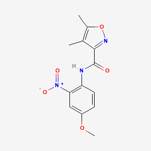 N-(4-methoxy-2-nitrophenyl)-4,5-dimethyl-3-isoxazolecarboxamide