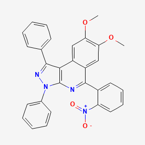 7,8-dimethoxy-5-(2-nitrophenyl)-1,3-diphenyl-3H-pyrazolo[3,4-c]isoquinoline