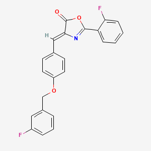 4-{4-[(3-fluorobenzyl)oxy]benzylidene}-2-(2-fluorophenyl)-1,3-oxazol-5(4H)-one