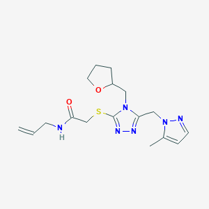 N~1~-ALLYL-2-{[5-[(5-METHYL-1H-PYRAZOL-1-YL)METHYL]-4-(TETRAHYDRO-2-FURANYLMETHYL)-4H-1,2,4-TRIAZOL-3-YL]SULFANYL}ACETAMIDE