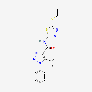 N-[5-(ethylthio)-1,3,4-thiadiazol-2-yl]-5-isopropyl-1-phenyl-1H-1,2,3-triazole-4-carboxamide