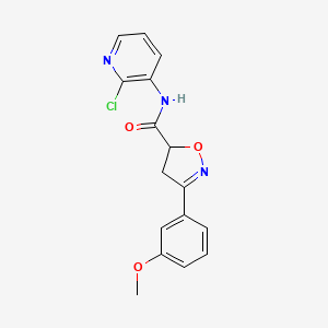 N-(2-chloropyridin-3-yl)-3-(3-methoxyphenyl)-4,5-dihydro-1,2-oxazole-5-carboxamide