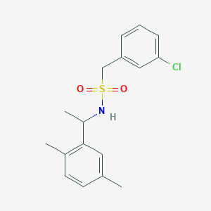 1-(3-chlorophenyl)-N-[1-(2,5-dimethylphenyl)ethyl]methanesulfonamide