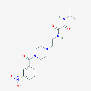 molecular formula C18H25N5O5 B480054 N~1~-[2-(4-{3-nitrobenzoyl}-1-piperazinyl)ethyl]-N~2~-isopropylethanediamide CAS No. 488858-44-2